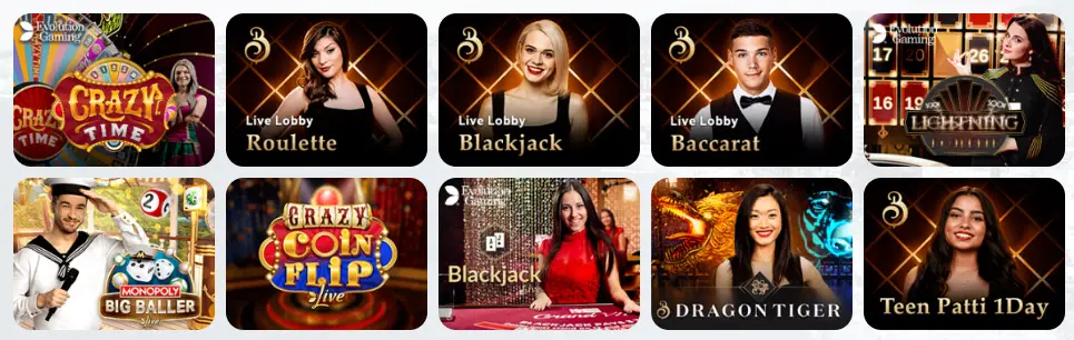 Giochi da casinò dal vivo SPICY CASINO