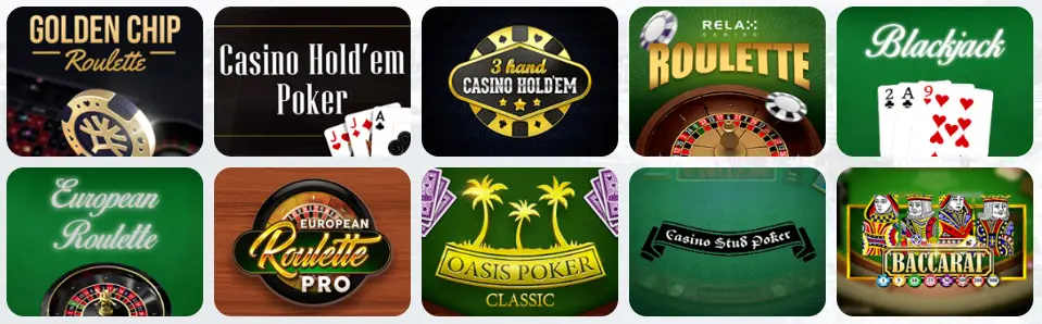 Giochi da tavolo al SPICY CASINO