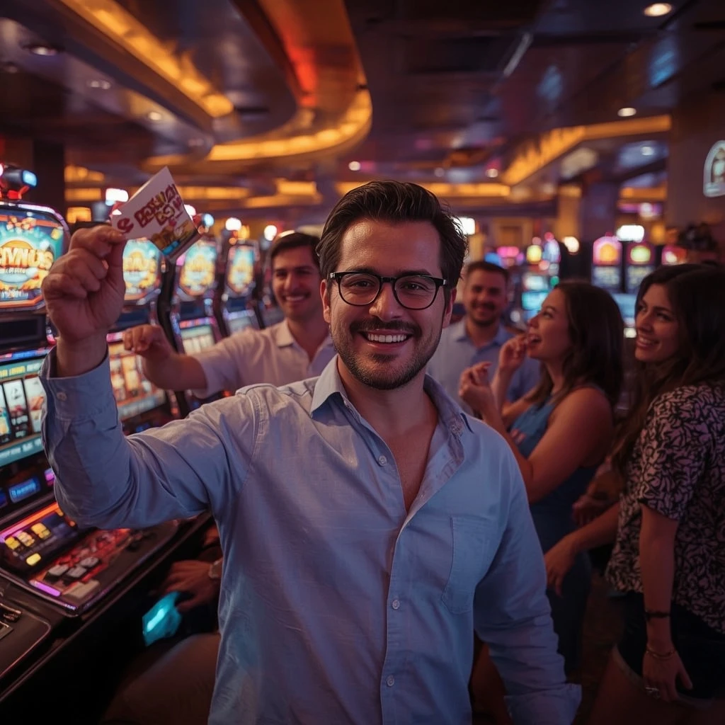 una persona con un bonus del casinò SPICY CASINO